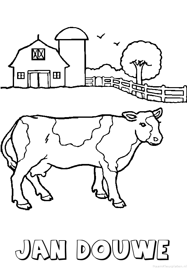 Jan douwe koe kleurplaat